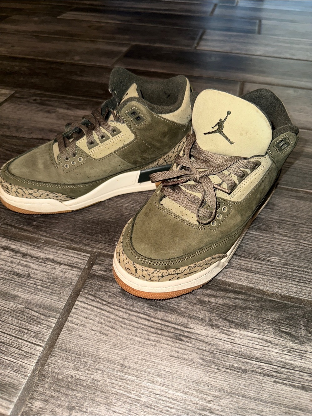 Nike Kids Michael jordan 3 olive Sneakers - Picture 7 of 7